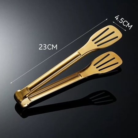 ملقط سلطة ذهبي ثقيل